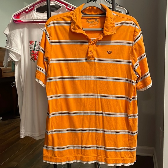 Kirra Medium Orange Striped Polo Shirt - Picture 1 of 4